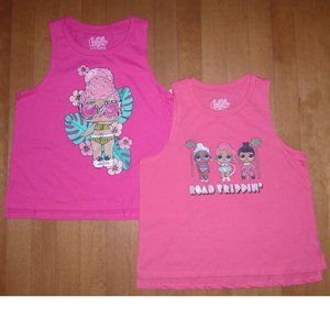 2-Pack Girls LOL Surprise Tank Tops Size Large 10/12 Island Paradise Girls NWT